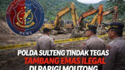 POLDA SULTENG TINDAK TEGAS TAMBANG EMAS ILEGAL DI PARIGI MOUTONG