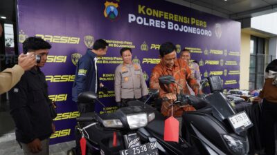 Polres Bojonegoro Ungkap Dua Kasus Curanmor, Dua Tersangka Diamankan