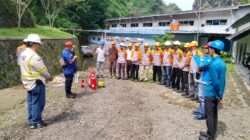 Damkar UPT Wilayah 2 Bungbulang Sosialisasi Kebakaran Dini Untuk Memenuhi Standar Karyawan Dalam Bidang K3, Kepada Karyawan PLTM Cilaki Cisewu