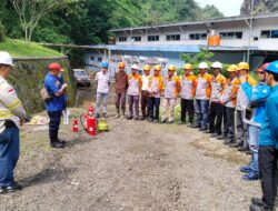 Damkar UPT Wilayah 2 Bungbulang Sosialisasi Kebakaran Dini Untuk Memenuhi Standar Karyawan Dalam Bidang K3, Kepada Karyawan PLTM Cilaki Cisewu