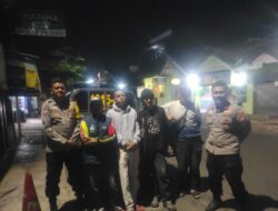 Patroli Malam Polsek Wanaraja Aktifkan Siskamling, Warga Diajak Tingkatkan Kewaspadaan