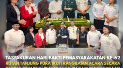 Tasyakuran Hari Bakti Pemasyarakatan ke-62 Rutan Tanjung Pura Ikuti Rangkaian Acara Secara Daring Diwarnai Penyerahan Piagam Penghargaan Mitra Kerja dan Pemberian Hadiah bagi Warga Binaan