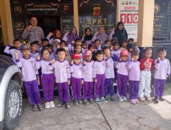 Polsek Bungbulang Terima Kunjungan PAUD KB Amanah Bunda, Tanamkan Cinta Polisi Sejak Dini
