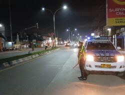 Satlantas Polres Kutim Patroli Dini Hari, Antisipasi Balap Liar di Titik Rawan Sangatta