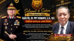 Ketua FRIC DPC Kabupaten Sumedang M. A. Rahmat Setiawan Ucapkan Selamat dan Sukses kepada Irjen Pol Pipit Rismanto sebagai Kapolda Jawa Barat