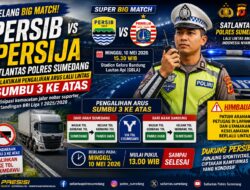 Jelang Big Match Persib vs Persija, Satlantas Polres Sumedang Berlakukan Pengalihan Arus Lalu Lintas Sumbu 3 ke Atas