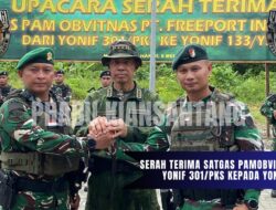 PANGKOGABWILHAN III PIMPIN UPACARA SERAH TERIMA SATGAS PAMOBVITNAS PT FREEPORT INDONESIA