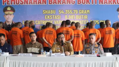 Ungkap Ratusan Kasus Narkotika, Bupati Asri Ludin Tambunan Mengapresiasi dan Dukung Penuh Polresta Deliserdang
