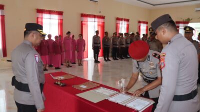 Sertijab Pejabat Utama Polres Buol, Kapolres Tekankan Profesionalisme dan Pelayanan Prima