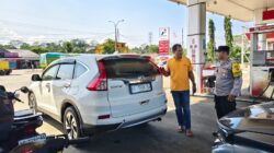 Polsek Teluk Pandan Monitoring Ketersediaan BBM, Persediaan SPBU Masih Stabil