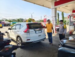 Polsek Teluk Pandan Monitoring Ketersediaan BBM, Persediaan SPBU Masih Stabil