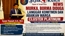 Syam Yousef, S.H., M.H. Murka, Borma Diduga Langgar Komitmen dan Abaikan Warga Cluster Platinum