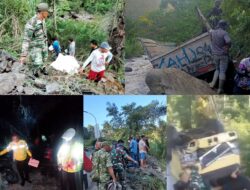 Truk Pengangkut 8 Ton Beras Bulog Terjun ke Jurang 50 Meter di Pamulihan Garut, Dua Penumpang Terluka