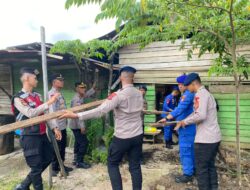 Semarak HUT Bhayangkara ke-80, Sat Brimob Polda Kaltim Gelar Bakti Sosial Bedah Rumah