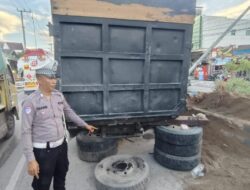 Satlantas Polres Kutim Selidiki Insiden Dump Truck Ambruk Saat Perbaikan, Satu Mekanik Meninggal Dunia