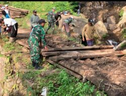 Kodim 0610/Sumedang Mulai Pembangunan Jembatan Armco Tahap II di Desa Cimarga untuk Tingkatkan Akses Masyarakat