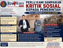 Perlu Kami Sampaikan Kritik Sosial kepada Pemerintah dengan Landasan Nilai-Nilai Agama