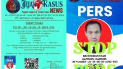 PENGUMUMAN RESMI REDAKSI: Kartu Identitas Kaperwil Lampung Media Jejakkasusnews.web.id Dinyatakan Tidak Berlaku Jika Disalahgunakan