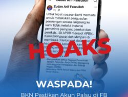 BKN Pastikan Akun Palsu di Facebook Catut Nama Prof. Zudan Sebarkan Informasi Hoaks PPPK