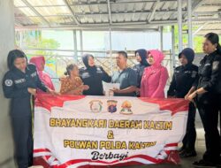 Wujud Peduli Sesama, Polwan Polda Kaltim bersama Bhayangkari Sambangi Panti Jompo Bhakti Abadi
