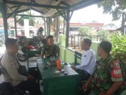 Kapolsek Tomo AKP Baban Kusbandi beserta anggota melaksanakan kunjungan Silaturahmi ke Koramil Tomo