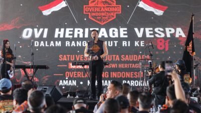 Sambut HUT RI ke-81 AHY Vespaan di Kota Bandung, Tegaskan Semangat Persaudaraan dan Aksi Kemanusiaan