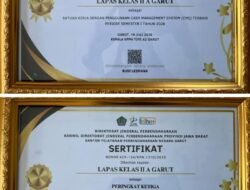 Lapas Garut Raih Dua Penghargaan Pengelolaan Keuangan Negara di Lingkungan Satker Mitra KPPN Garut
