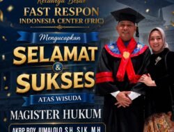 FRIC Ucapkan Selamat atas Wisuda Magister Hukum Kapolres Tangerang Selatan AKBP Boy Jumalolo