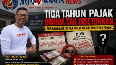 Tiga Tahun Pajak Diduga Tak Disetorkan, Pengawasan Inspektorat Garut Dipertanyakan