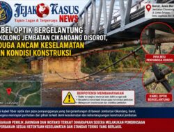 Diduga Abaikan Standar Keselamatan, Kabel Fiber Optik Bergelantungan di Jembatan Cikandang Jadi Sorotan