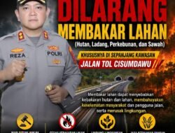 Polres Sumedang Imbau Masyarakat Stop Bakar Lahan ,Khususnya di Sepanjang Tol Cisumdawu