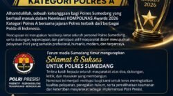 POLRES SUMEDANG MASUK NOMINASI KOMPOLNAS AWARDS 2026 KATEGORI POLRES A 