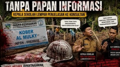 Proyek DAK Kober Al Mulky Tanpa Papan Informasi, Kepala Sekolah Lempar Penjelasan ke Konsultan