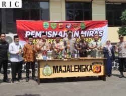 Lawan Penyakit Masyarakat, Polisi Musnahkan Ribuan Botol Miras Hasil Operasi Serentak