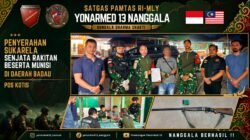 Gagalkan Peredaran Senjata Ilegal, Sweeping Gabungan Satgas Yonarmed 13/Nanggala dan Bea Cukai Nanga Badau Amankan 1 Pucuk Senjata Rakitan beserta 4 Butir Munisi