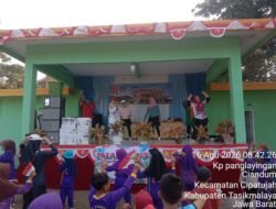 Semarak HUT RI ke-81, Pemdes Ciandum Gelar Senam dan Gerak Jalan Bersama Warga