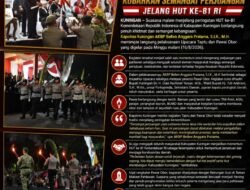 KAPOLRES KUNINGAN MEMIMPIN UPACARA TAPTU DAN PAWAI OBOR