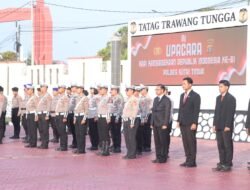 Merah Putih Berkibar di Polres Kutim, Kapolres Aryansyah Pimpin Upacara HUT RI ke-81