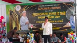 Kapolsek Kongbeng Hadiri Maulid Nabi dan Istighosah di Desa Makmur Jaya