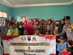 Hadir di Tengah Masyarakat, Polwan Polda Kaltim dan Bhayangkari Berikan Tali Asih
