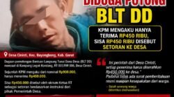 Oknum RT Dugaan Pemotongan Dana BLT di Desa Cinisti, KPM Mengaku Hanya Terima Rp450 Ribu, Sisa Rp450 Ribu Disebut Setoran ke Desa