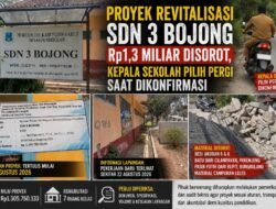 Proyek Revitalisasi SDN 3 Bojong Rp1,3 Miliar Disorot, Kepala Sekolah Pilih Pergi Saat Dikonfirmasi