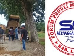 KEPEDULIAN LSM GMAS dan FORUM PMS . SUMBANGAN HAMBA ALLAH SAMBUNG PERBAIKAN JALAN HINAI KIRI — BANJARAN HINGGA PASAR BARU SECANGGANG