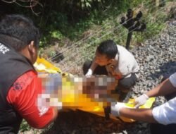 Polsek Sukawening Tangani Kecelakaan Pejalan Kaki Tertemper Kereta Api, Korban Meninggal Dunia