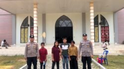 Jaga Keamanan Ibadah Minggu, Polsek Muara Wahau Kawal Jemaat Gereja Santa Maria