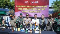 Polres Cirebon Kota Ungkap 23 Kasus Narkoba dan Musnahkan Ribuan Barang Bukti Hasil Operasi Pekat