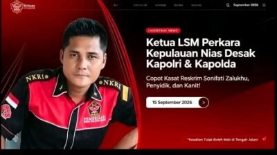 Ketua LSM Perkara Kepulauan Nias Desak Kapolri & Kapolda “Copot Kasat Reskrim Sonifati Zalukhu, Penyidik, dan Kanit! “8 Bulan Belum Selesai, Keadilan Tidak Boleh Mati di Tengah Jalan!”