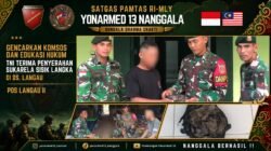 Gencarkan Komsos dan Edukasi Hukum, Satgas Pamtas Yonarmed 13/Nanggala Terima Penyerahan Sukarela ±1 Kg Sisik Trenggiling dari Warga Perbatasan