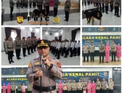 Kapolresta Jambi Pimpin Upacara Sertijab 3 Kasat Dua Kapolsek dan Acara Kenal Pamit 