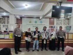 Satlantas Polres Pasuruan Bagikan Hadiah dalam rangka HUT Polantas Yang Ke-71